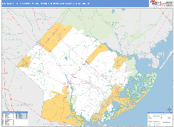 Atlantic City-Hammonton Metro Area Digital Map Basic Style